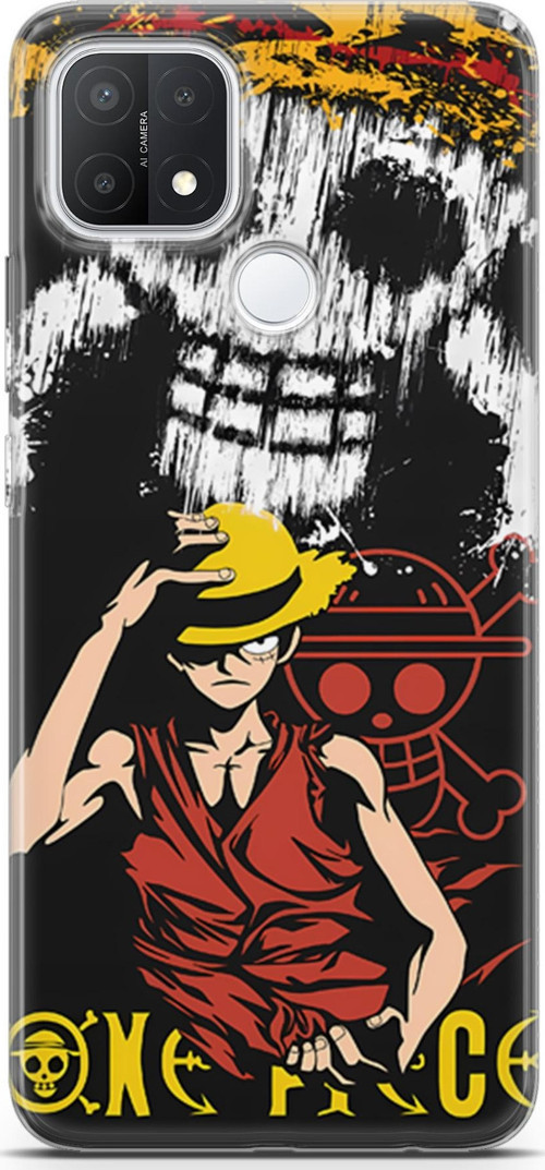 Oppo A15 için Anime 24 UV Silikon One Piece Luffy II