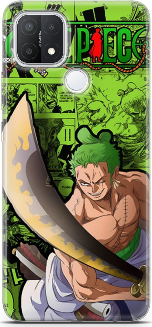 Oppo A15 uyumlu Anime 10 Telefon Kılıfı One Piece Zoro