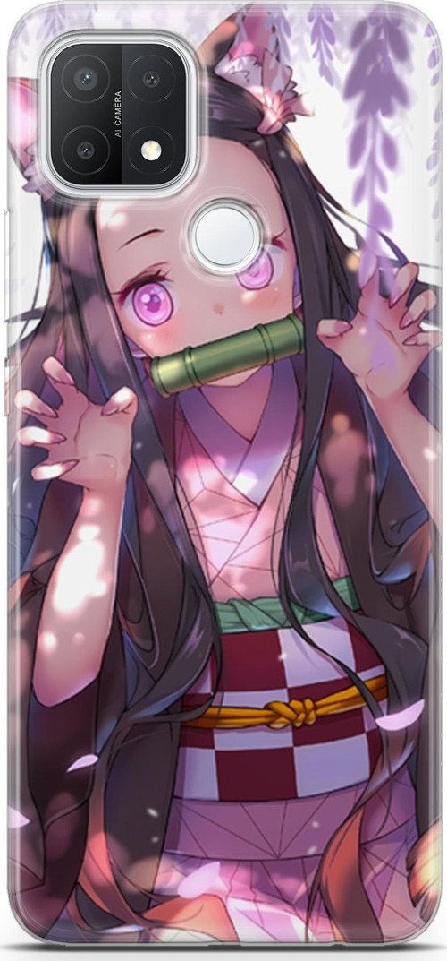 Oppo A15 uyumlu Anime 14 HD Tasarım Demon Slayer Nezuko