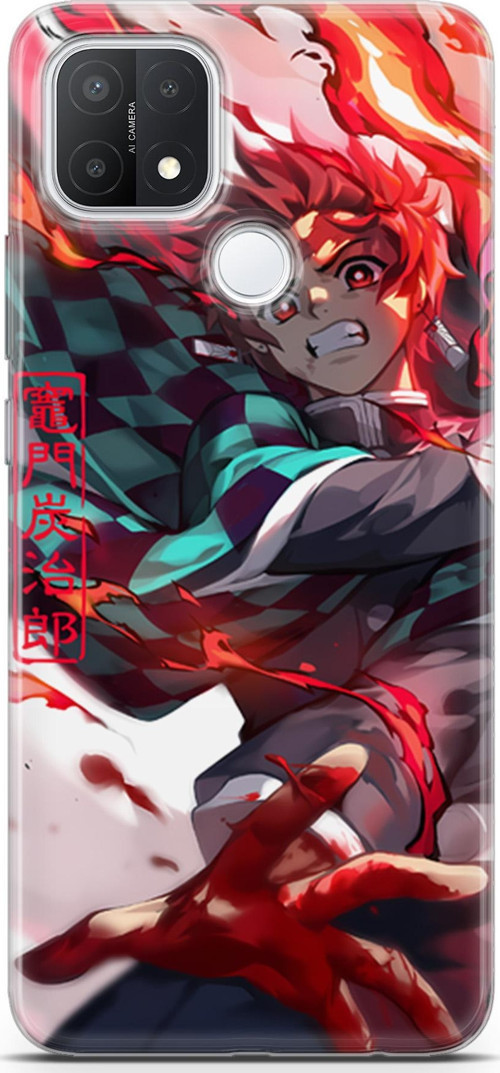 Oppo A15 uyumlu Anime 19 Şeffaf Kimetsu No Yaiba