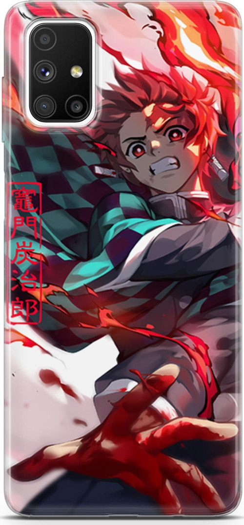 Samsung Galaxy M51 için Anime 19 Baskılı Telefon Kabı Kimetsu No Yaiba