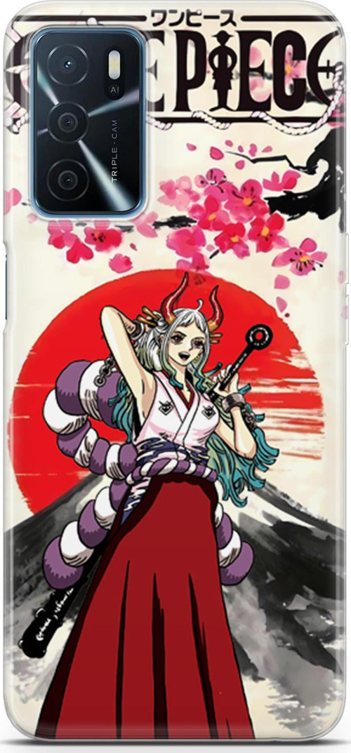 Oppo A16 uyumlu Anime 12 TPU Silikon One Piece Yamato