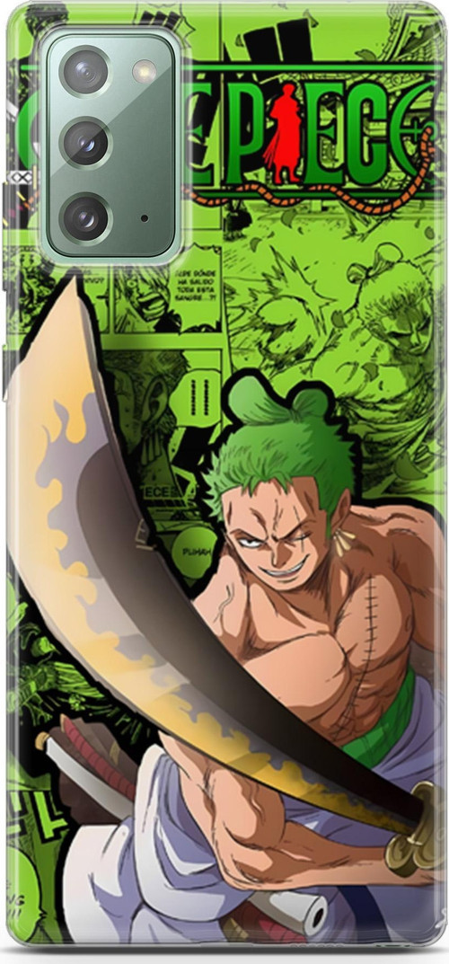 Samsung Galaxy Note 20 için Anime 10 TPU Silikon One Piece Zoro