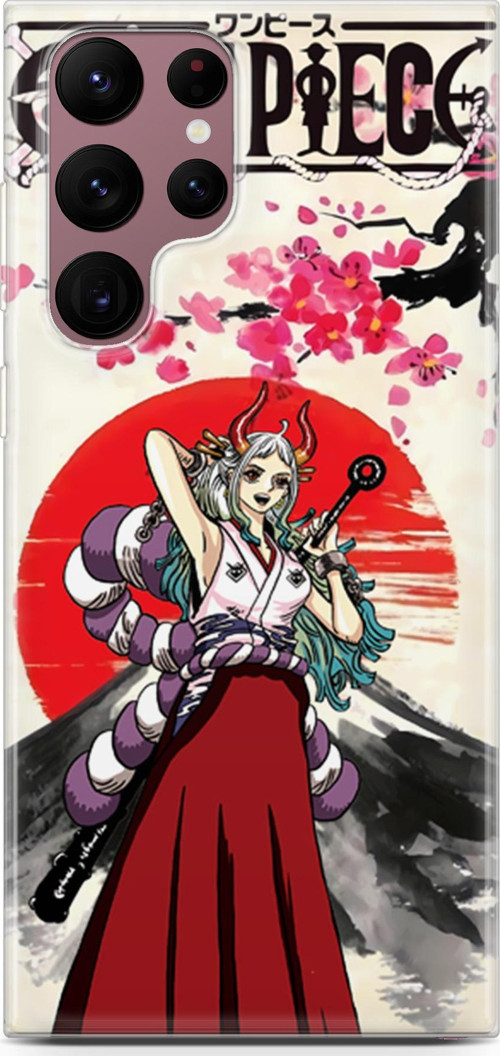 Samsung Galaxy S22 Ultra için Anime 12 Baskılı Telefon Kabı One Piece Yamato