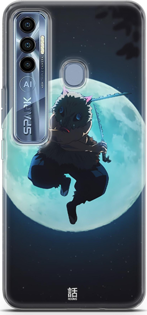 Tecno Spark 7 Pro uyumlu Anime 28 Telefon Kılıfı Demon Slayer inosuke Hashibira