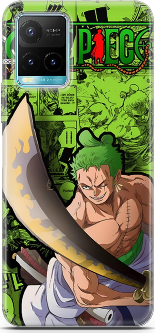 Vivo Y21s uyumlu Anime 10 4K Baskı One Piece Zoro