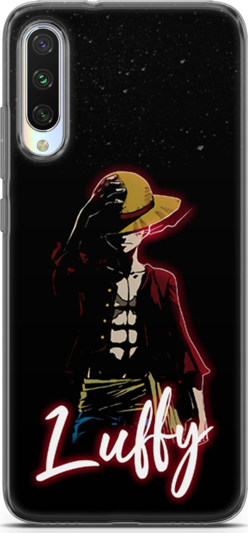 Xiaomi Mi A3 için Anime 36 Renkli Tasarım One Piece Luffy Siyah