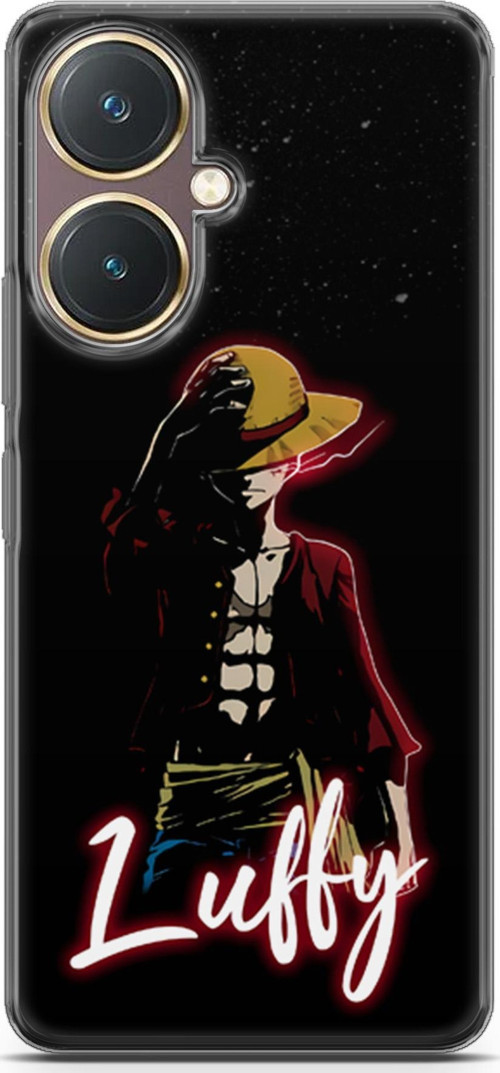 Vivo Y27 uyumlu Anime 36 UV Tasarım One Piece Luffy Siyah