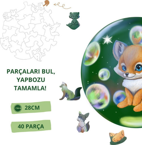 Spacezz Collection Fox (Tilki) Yapboz Ahşap Puzzle