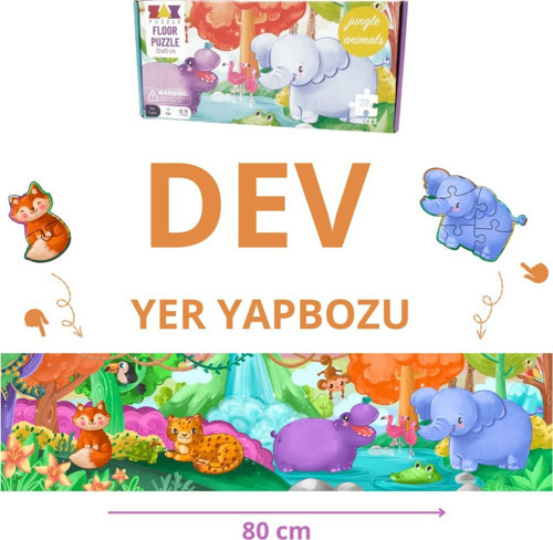 Dev Yer Yapbozu Jungle Animals (Orman Hayvanları)