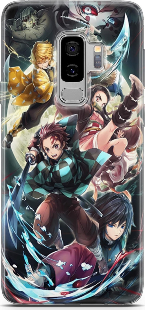Samsung Galaxy S9 Plus için Anime 5 Koruyucu Kılıf Demon Slayer I