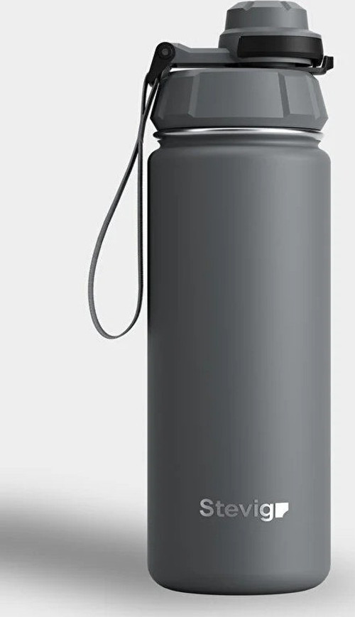 STEVIG 1 HAND LEAK-PROOF SIZDIRMAZ ÇELİK TERMOS 500 ML GREY ST-209
