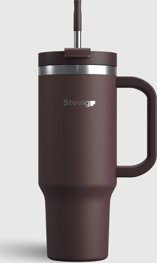 STEVIG 2 MOODS TUCK-IN TUMBLER SIZDIRMAZ ÇELİK TERMOS 900 ML CHOCOLATE PLUM ST-238