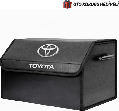 Toyota Marka Logolu Oto Bagaj Organizer Çanta Oto Bagaj Çantası 2 Bölmeli Suni Deri