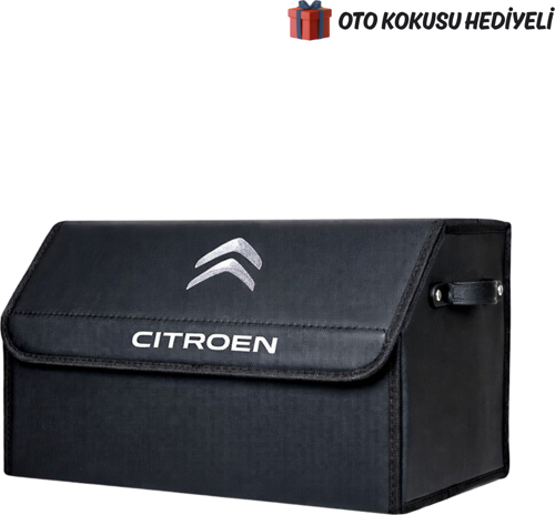 Citroen Marka Logolu Oto Bagaj Organizer Çanta Oto Bagaj Çantası 2 Bölmeli Suni Deri