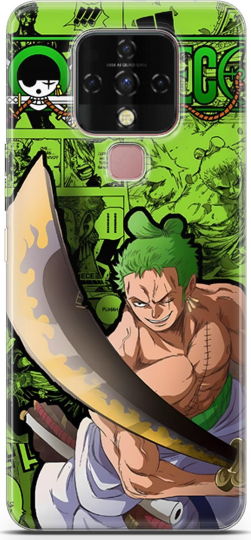 Tecno Camon 16 için Anime 10 HD Kapak One Piece Zoro