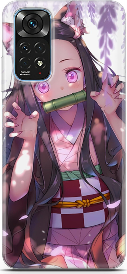 Xiaomi Redmi Note 11s için Anime 14 Soft Silikon Demon Slayer Nezuko