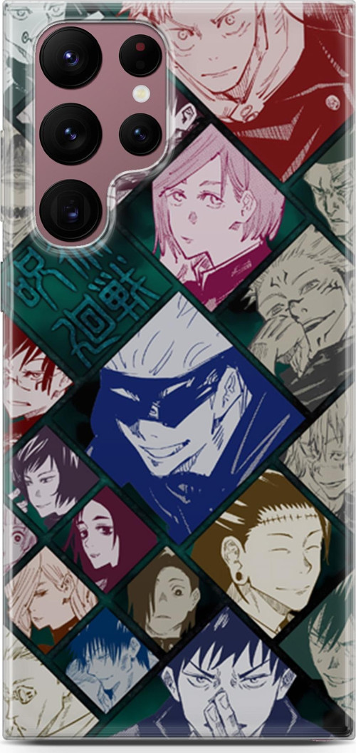 Samsung Galaxy S22 Ultra için Anime 2 Koruyucu Kılıf Jujutsu Kaisen itadori