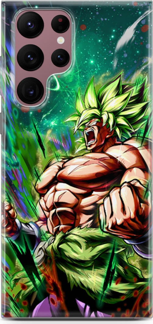 Samsung Galaxy S22 Ultra için Anime 3 Telefon Kılıfı Saiyan Rage Dragon Ball