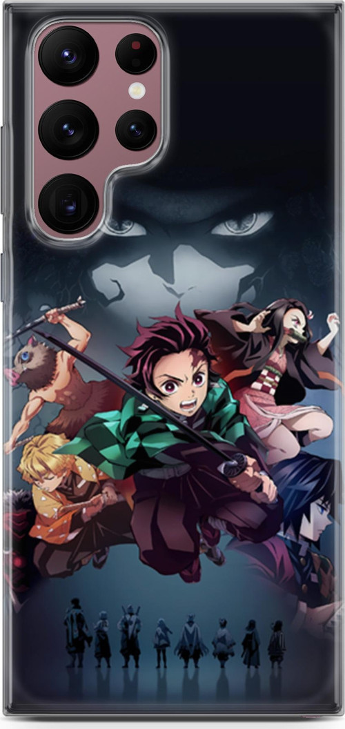 Samsung Galaxy S22 Ultra için Anime 6 UV Silikon Demon Slayer II