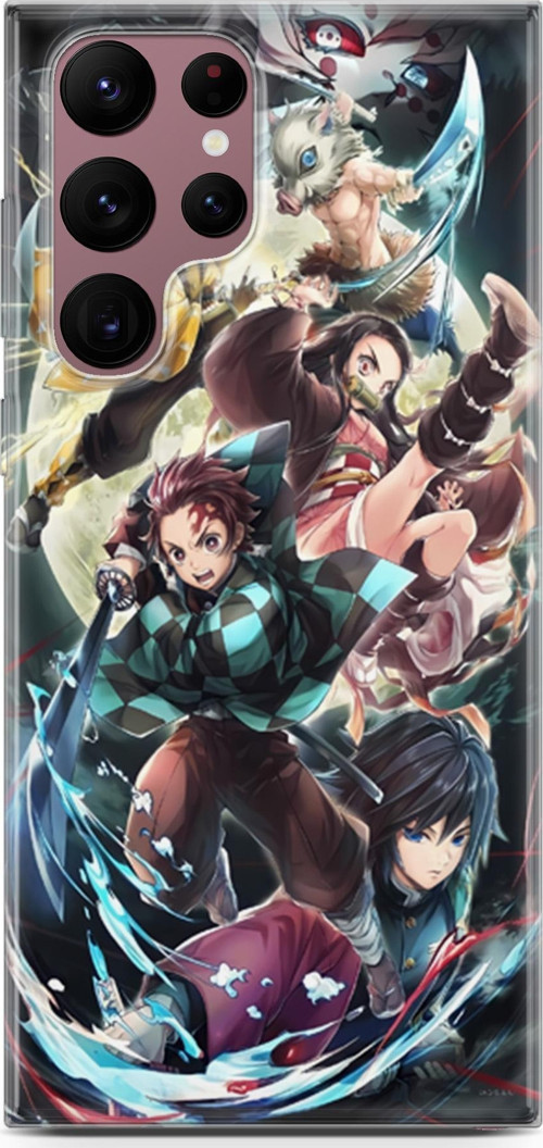 Samsung Galaxy S22 Ultra uyumlu Anime 5 Şeffaf Demon Slayer I