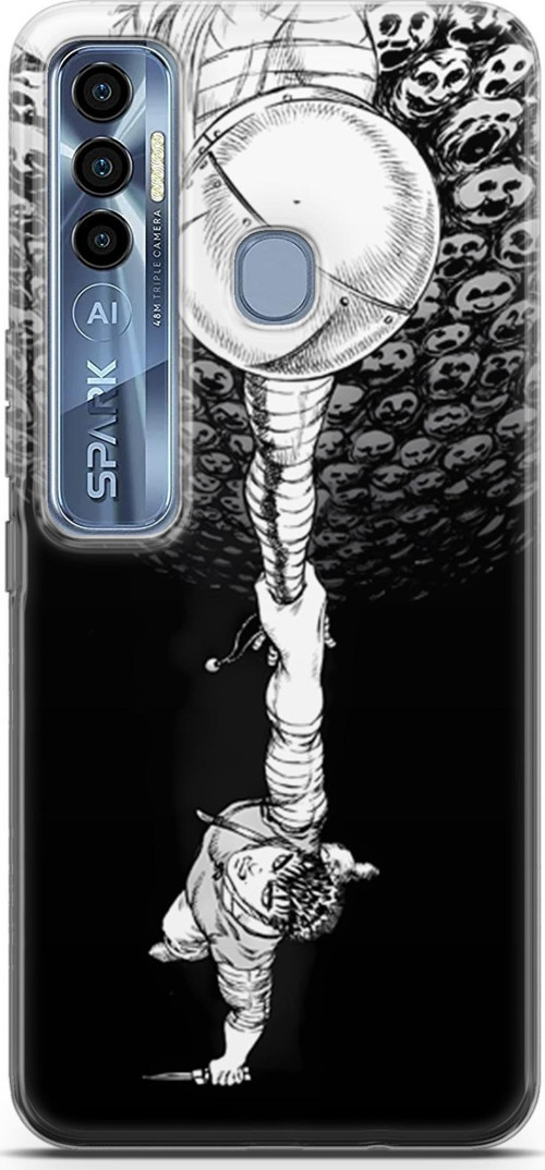 Tecno Spark 7 Pro için Anime 26 UV Kapak Berserk Eclipse
