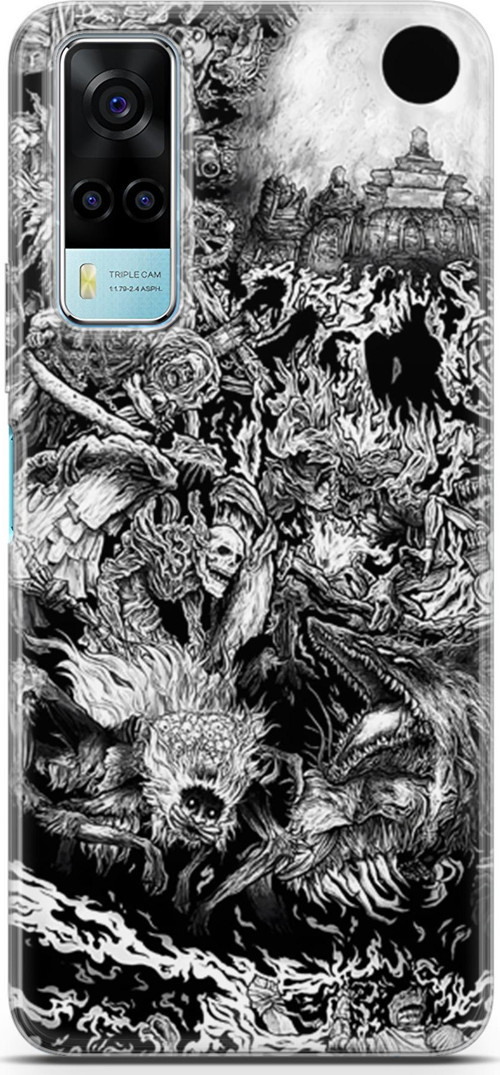 Vivo Y53s uyumlu Anime 7 Baskılı Kapak Berserk Dark Souls