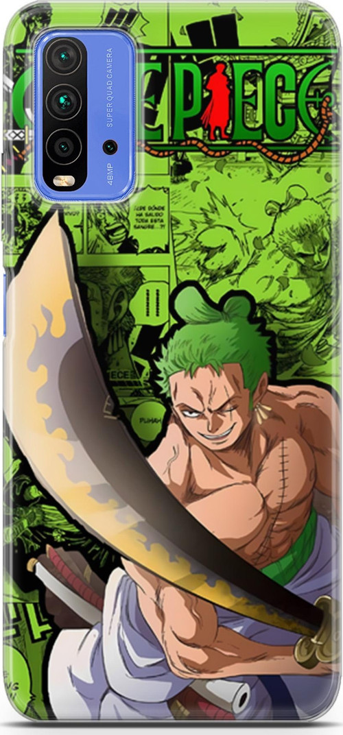 Xiaomi Redmi 9t için Anime 10 Baskılı One Piece Zoro