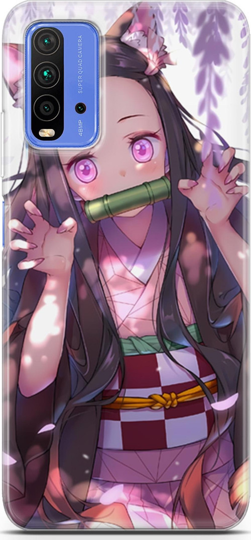 Xiaomi Redmi 9t için Anime 14 Telefon Kabı Demon Slayer Nezuko