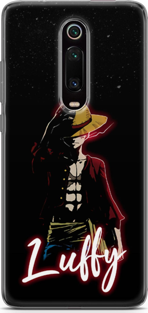 Xiaomi Mi 9t uyumlu Anime 36 Silikon Kapak One Piece Luffy Siyah