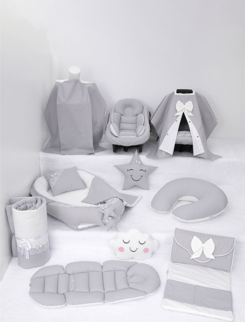 Babynest Puset Örtüsü Alt Açma Emzirme Yastığı Bel Destekli Ana Kucağı Bebek Arabası Minderi-Panço