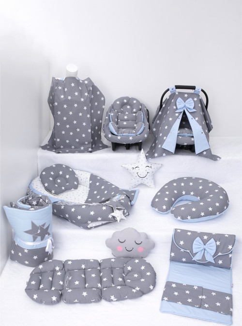Babynest Puset Örtüsü Alt Açma Emzirme Yastığı Bel Destekli Ana Kucağı Bebek Arabası Minderi-Tutmalı