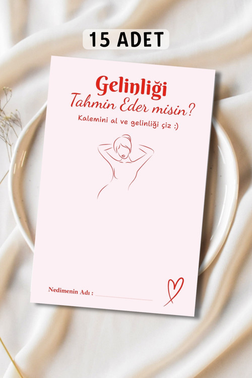 Gelinliği Tahmin Et 15 Adet Bekarlığa Veda Partisi Bride To Be Oyun Soru Kartı Gelin Nedime Düğün