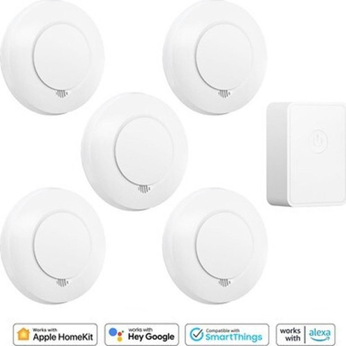 Wi-Fi Uzaktan Kontrollü 5'li Akıllı duman Sensör Kiti
