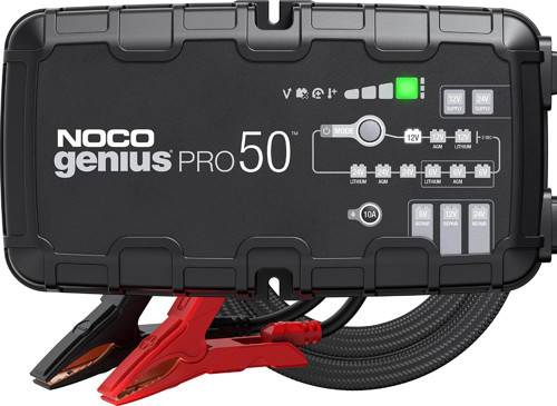 GENIUSPRO50: 50A 6V/12V/24V Profesyonel Akıllı Akü Şarj Cihazı – Aşırı Şarj Koruması ve Termal Uyumluluk ile Bakım Cihazı, Kükürt Giderici ve Güç Kaynağı...