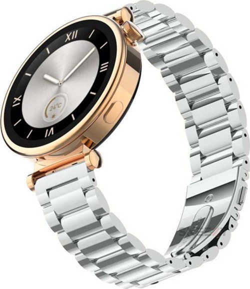 Huawei Watch Gt4 41Mm İle Uyumlu 18Mm Ironweft Döküm Çelik Metal Kordon