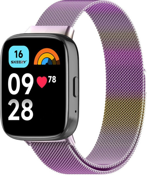 Redmi Watch 3 Active İle Uyumlu Metal Hasır Kordon Woven Wire Metal Tasarım Kordon