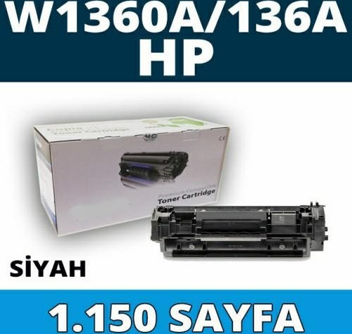 Hp Laserjet Mfp M236D 136A W1360A Chipli Siyah Ithal Muadil Toner 1.150 Sayfa