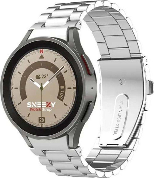 Samsung Galaxy Watch 6 40 43 44 47Mm Uyumlu Kavisli Ironweft Döküm Çelik Metal Kordon