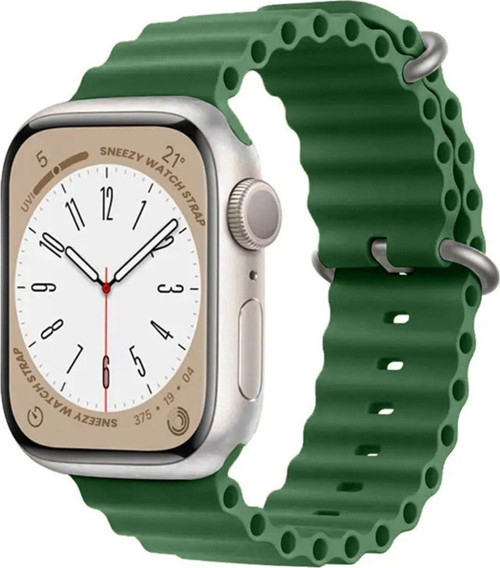 Watch 42Mm 44Mm 45Mm Seri 1 2 3 4 5 6 7 8 Se Uyumlu Seaflex Ocean Silikon Kordon