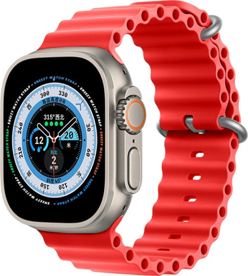 Apple Watch 49Mm Ultra Seri Uyumlu Seaflex Ocean Silikon Kordon