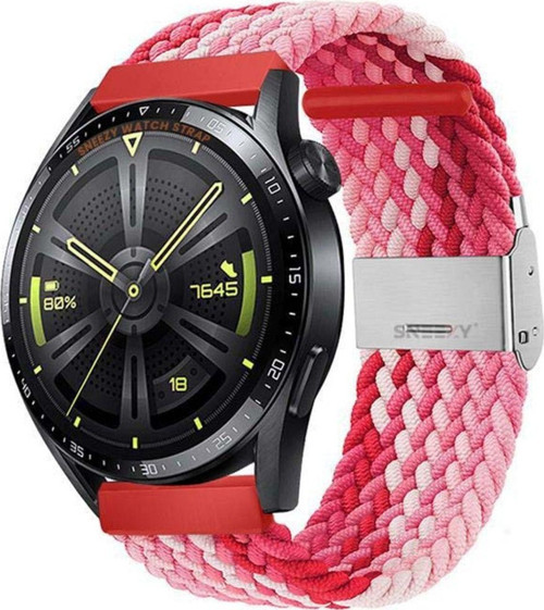 Huawei Watch Gt Runner-Sport 46Mm- Gt2 E 22Mm Uyumlu Metal Klips Solo Fiberlink Örgü Kordon
