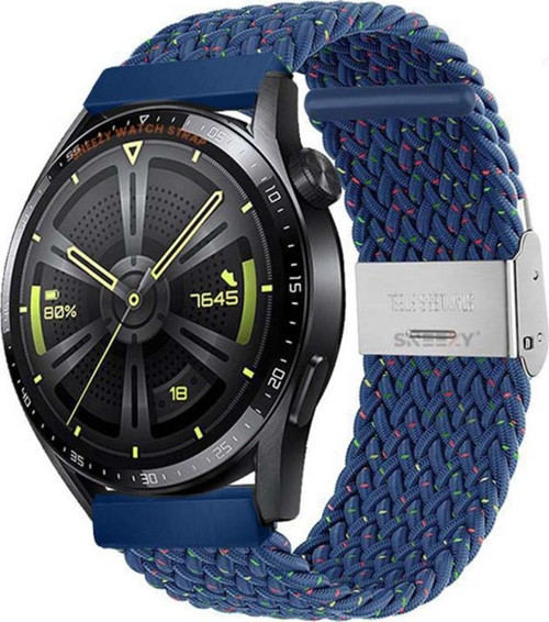 Huawei Watch Gt Runner-Sport 46Mm- Gt2 E 22Mm Uyumlu Metal Klips Solo Fiberlink Örgü Kordon