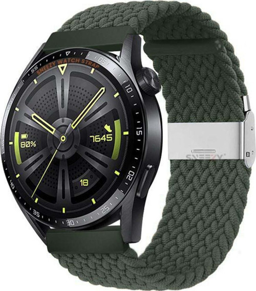 Huawei Watch Gt Runner-Sport 46Mm- Gt2 E 22Mm Uyumlu Metal Klips Solo Fiberlink Örgü Kordon