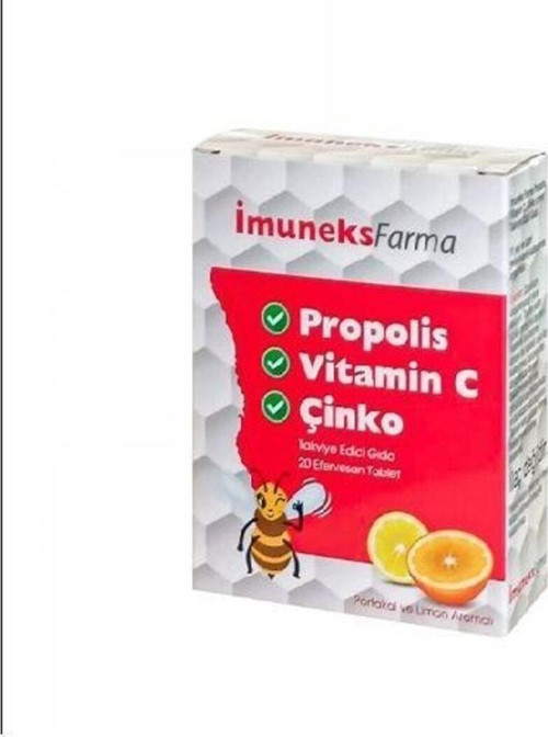 Farma Propolis Vitamin C Ve Çinko 20 Tablet 8680176000831