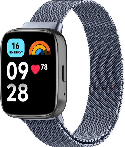 Redmi Watch 3 Active İle Uyumlu Metal Hasır Kordon Woven Wire Metal Tasarım Kordon