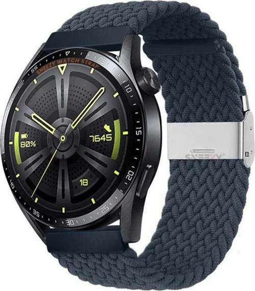 Huawei Watch Gt Runner-Sport 46Mm- Gt2 E 22Mm Uyumlu Metal Klips Solo Fiberlink Örgü Kordon