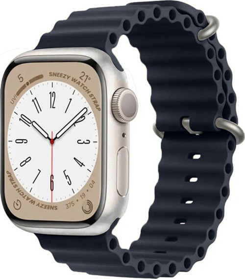 Apple Watch 42Mm 44Mm 45Mm Seri 1 2 3 4 5 6 7 8 Se Uyumlu Seaflex Ocean Silikon Kordon