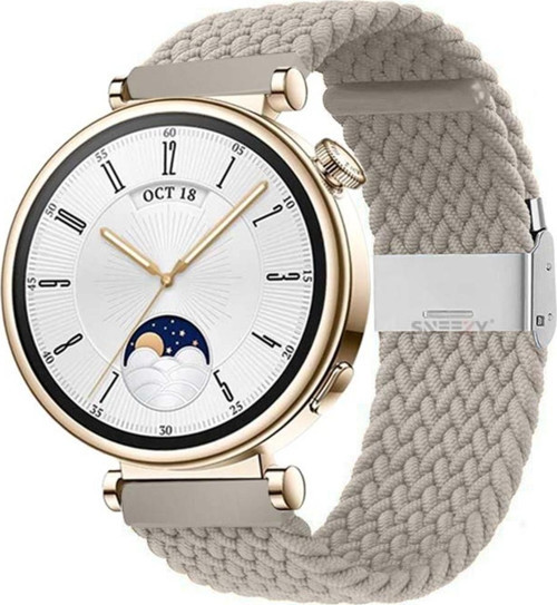 Huawei Watch Gt 4 41Mm İle Uyumlu 18Mm Metal Klips Solo Fiberlink Örgü Kordon