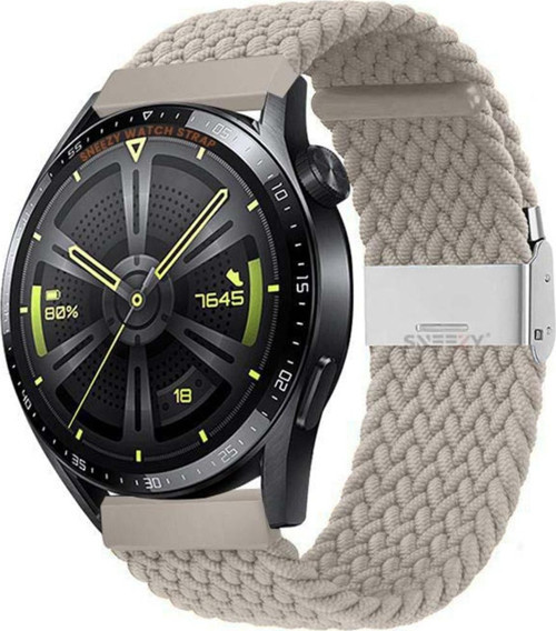 Huawei Watch Gt Runner-Sport 46Mm- Gt2 E 22Mm Uyumlu Metal Klips Solo Fiberlink Örgü Kordon